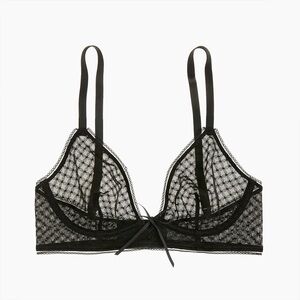 J. Crew Underwire Longline Bra Lattice Mesh 36A